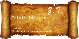 Zelnik Tímea névjegykártya